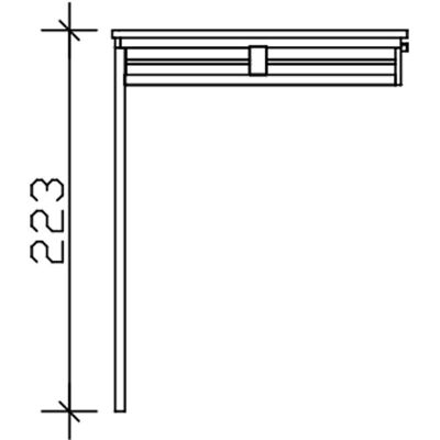 SkanHolz Seitliche Überdachung für CrossCube 168x253cm - Schiefergrau SkanHolz Seitliche Überdachung für CrossCube 168x253cm - Schiefergrau
