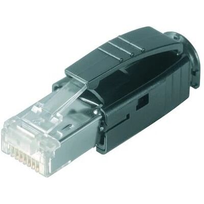 Connettore Ethernet RJ-45 schermato Telegärtner J80026A0001 - Nero/Argento Connettore Ethernet RJ-45 schermato Telegärtner J80026A0001 - Nero/Argento