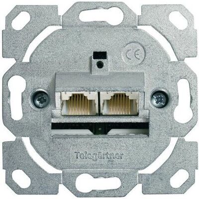 Toma de red empotrada Telegärtner J00020A0502 - Blindada, IP20, Cat 6A Toma de red empotrada Telegärtner J00020A0502 - Blindada, IP20, Cat 6A