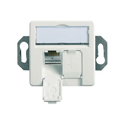 Telegärtner White Network Socket with 2 RJ-45 Ports - Network Accessories Telegärtner White Network Socket with 2 RJ-45 Ports - Network Accessories