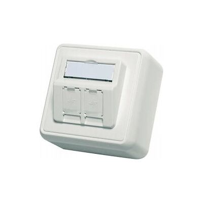 Enchufe de red Telegärtner H02000A0092 - Blanco alpino - Módulo de montaje 80x80 - 2 unidades Enchufe de red Telegärtner H02000A0092 - Blanco alpino - Módulo de montaje 80x80 - 2 unidades