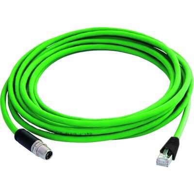 Telegärtner - STX M12x1-RJ45 VL X-kod. Cat.6A SFTP - 1 m - nätverkskabel Telegärtner - STX M12x1-RJ45 VL X-kod. Cat.6A SFTP - 1 m - nätverkskabel