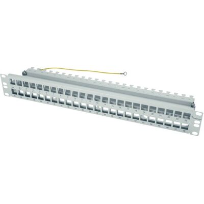 Telegärtner H02025A0241 - 1,5U Patch Panel - Svart & Vit Telegärtner H02025A0241 - 1,5U Patch Panel - Svart & Vit