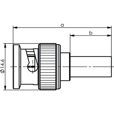 Telegärtner J01002A0092 - Männlicher BNC-Stecker - 75Ω Telegärtner J01002A0092 - Männlicher BNC-Stecker - 75Ω