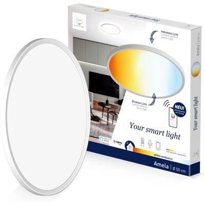 Müller-Licht Amela LED Ceiling Light - Adjustable, 50cm, White Müller-Licht Amela LED Ceiling Light - Adjustable, 50cm, White