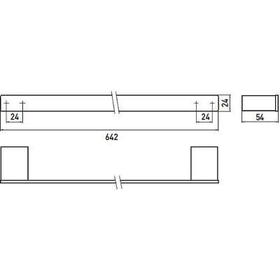 EMCO 642mm Chrom Wandmontage Handtuchhalter EMCO 642mm Chrom Wandmontage Handtuchhalter