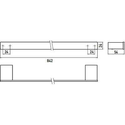 Emco Loft Handtuchstange - Wandmontage Aluminium Chrom Emco Loft Handtuchstange - Wandmontage Aluminium Chrom