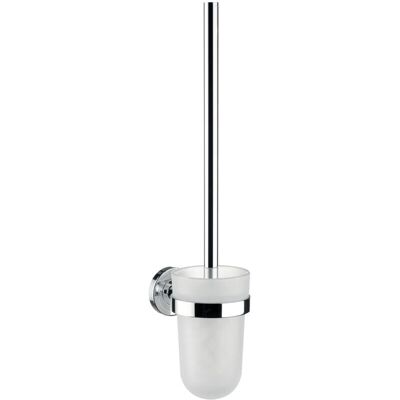 Emco Polo Toilettenbürstengarnitur - Satiniertes Glas, Chromgriff, Wandmontage Emco Polo Toilettenbürstengarnitur - Satiniertes Glas, Chromgriff, Wandmontage