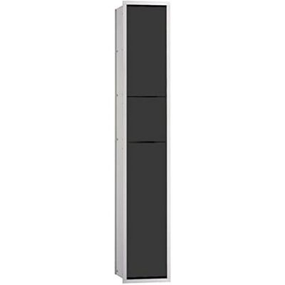 Module WC Emco Asis 150 - Encastrement, aluminium/noir, avec accessoires Module WC Emco Asis 150 - Encastrement, aluminium/noir, avec accessoires