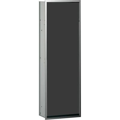 Modulo Emco Asis 300 - Armadio integrato, porta in vetro, cromo/nero Modulo Emco Asis 300 - Armadio integrato, porta in vetro, cromo/nero