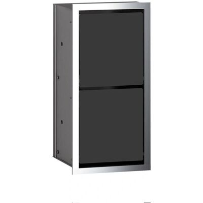 Module de papier toilette encastré Emco asis 150 - Chrome/Noir - Publicité Module de papier toilette encastré Emco asis 150 - Chrome/Noir - Publicité