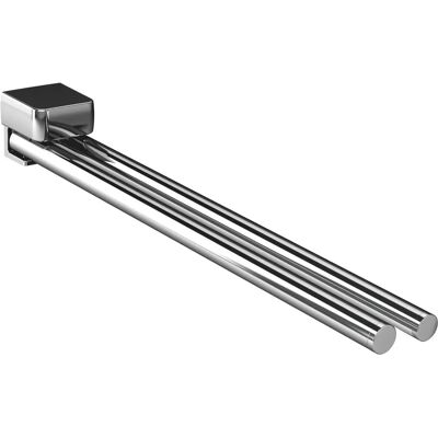 Emco Trend Gray Swiveling 2-Arm Towel Rack - Bathroom Accessory Emco Trend Gray Swiveling 2-Arm Towel Rack - Bathroom Accessory