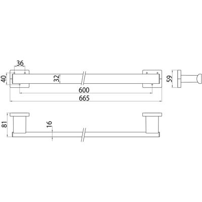 Barra de Sujeción Emco Loft - 600mm Cromo Accesorios para Baño Barra de Sujeción Emco Loft - 600mm Cromo Accesorios para Baño