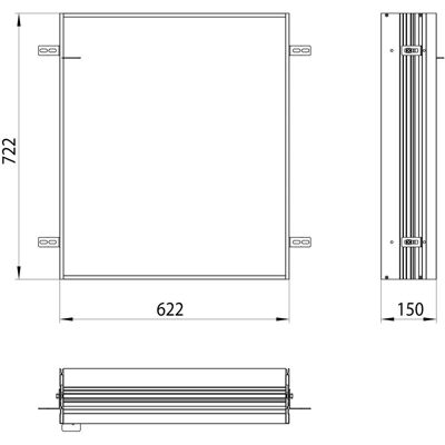 Cadre de placard-miroir Emco Prime - 622x722mm, Aluminium - Publicité Cadre de placard-miroir Emco Prime - 622x722mm, Aluminium - Publicité