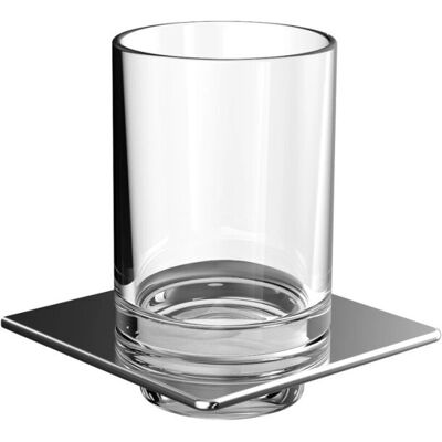 Emco Art Glashalter - transparentes Glas, chrom - Zahnputzbecher - Wandmontage Emco Art Glashalter - transparentes Glas, chrom - Zahnputzbecher - Wandmontage