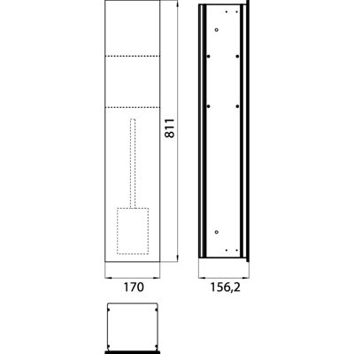 Emco asis 2.0 Wandmontage WC-Modul - schwarz Aluminium Emco asis 2.0 Wandmontage WC-Modul - schwarz Aluminium