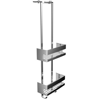 Organisateur de salle de bain Emco - Étagères de douche SYSTEM2 avec 2 paniers et crochets Organisateur de salle de bain Emco - Étagères de douche SYSTEM2 avec 2 paniers et crochets
