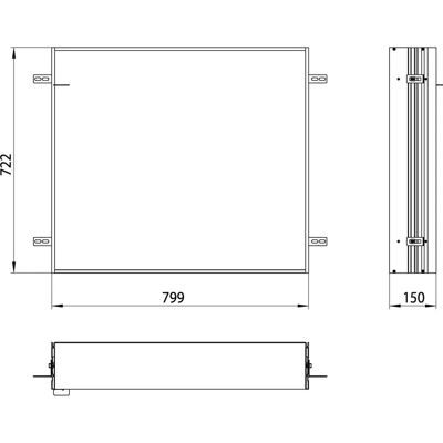 Emco Prime Aluminiumrahmen für LED Spiegelkasten - 80cm Emco Prime Aluminiumrahmen für LED Spiegelkasten - 80cm
