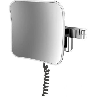 Miroir de salle de bain LED Emco Chrome 5x - Carré - Publicité Miroir de salle de bain LED Emco Chrome 5x - Carré - Publicité