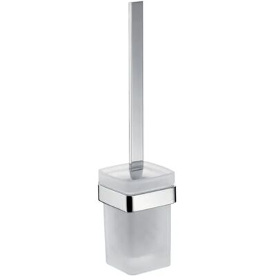Emco Loft Toilettenbürste - Satin Kristallglas, Chrom, Schwarze Bürste Emco Loft Toilettenbürste - Satin Kristallglas, Chrom, Schwarze Bürste
