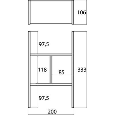 Emco Evo Walnuss Speicher-System - 200x106x333 mm für Waschtisch Emco Evo Walnuss Speicher-System - 200x106x333 mm für Waschtisch