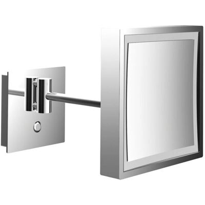 Emco Pure LED-Kosmetikspiegel - Quadratisch, 3-fach Vergrößerung, Schwarz Emco Pure LED-Kosmetikspiegel - Quadratisch, 3-fach Vergrößerung, Schwarz