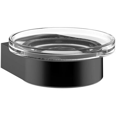 Emco Flow Seifenhalter - Kristallglas, Schwarz - Seifenhalter Emco Flow Seifenhalter - Kristallglas, Schwarz - Seifenhalter