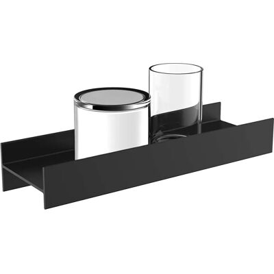 Emco Aura Badezimmerzubehör - Kristallglas, Matt Schwarz - Badaccessoires Emco Aura Badezimmerzubehör - Kristallglas, Matt Schwarz - Badaccessoires