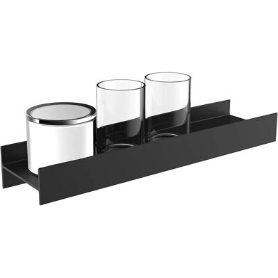 Emco Aura Badezimmerzubehör - Schwarz Matt, Kristallglas, Satiniertes Glas Emco Aura Badezimmerzubehör - Schwarz Matt, Kristallglas, Satiniertes Glas