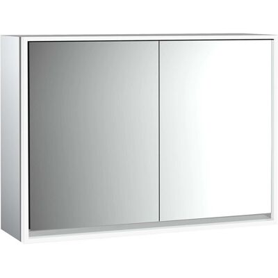 Emco LED-Badezimmerschrank - 1000mm, 2 Türen, Aluminium Emco LED-Badezimmerschrank - 1000mm, 2 Türen, Aluminium