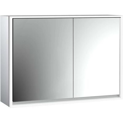Emco Loft LED-Spiegelschrank - 1000mm, 2 Türen, Aluminium/Silber Emco Loft LED-Spiegelschrank - 1000mm, 2 Türen, Aluminium/Silber