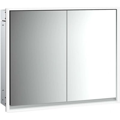 Emco Loft LED-Spiegelschrank - 2 Türen, 800mm, Aluminium/Weiß Emco Loft LED-Spiegelschrank - 2 Türen, 800mm, Aluminium/Weiß