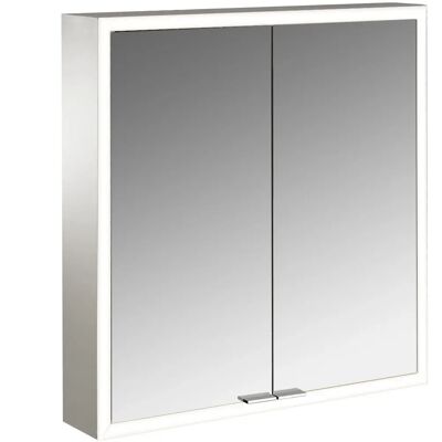 emco LED-Lichtspiegelschrank - 600x700mm, 2 Türen, Weiß emco LED-Lichtspiegelschrank - 600x700mm, 2 Türen, Weiß