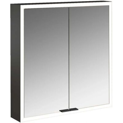 Emco LED-Spiegelschrank Prime Facelift - 600mm, 2 Türen, Schwarz Emco LED-Spiegelschrank Prime Facelift - 600mm, 2 Türen, Schwarz