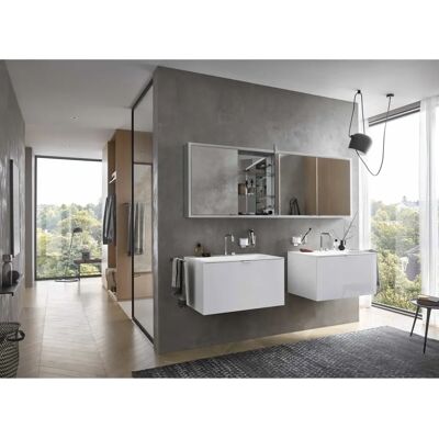 Emco Prime Facelift Badezimmerspiegel, LED, 2 Türen, Aluminium Emco Prime Facelift Badezimmerspiegel, LED, 2 Türen, Aluminium