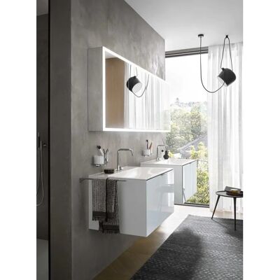 Emco Prime Facelift Badezimmerspiegel mit LED, 2 Türen, Aluminium/Weiß, 1300mm Emco Prime Facelift Badezimmerspiegel mit LED, 2 Türen, Aluminium/Weiß, 1300mm