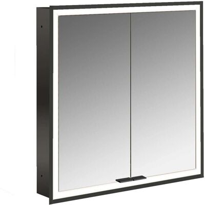 Emco Prime Facelift Badezimmerspiegel-Schrank - 600mm, 2 Türen, Schwarz Emco Prime Facelift Badezimmerspiegel-Schrank - 600mm, 2 Türen, Schwarz