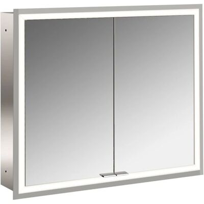 Emco Prime Facelift Badezimmerspiegel mit LED, 2 Türen, Aluminium Emco Prime Facelift Badezimmerspiegel mit LED, 2 Türen, Aluminium