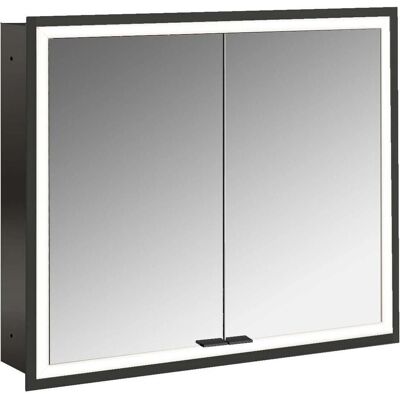 Emco LED-Spiegelschrank Prime Facelift - 800mm, 2 Türen, Schwarz Emco LED-Spiegelschrank Prime Facelift - 800mm, 2 Türen, Schwarz