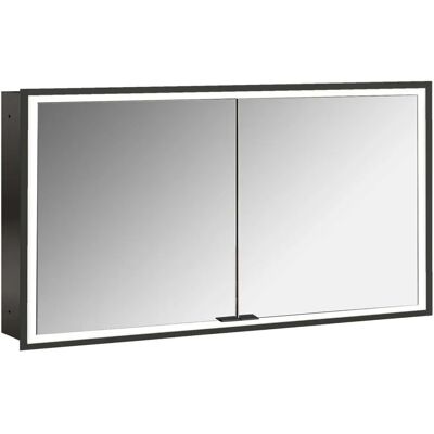 Emco Prime Facelift Spiegelschrank - 1300mm, 2 Türen, LED, Schwarz Emco Prime Facelift Spiegelschrank - 1300mm, 2 Türen, LED, Schwarz