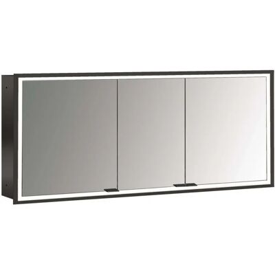 Emco Schwarzer LED-Badezimmerspiegel-Schrank - 1600mm, 3-Türen - Badezimmerart Emco Schwarzer LED-Badezimmerspiegel-Schrank - 1600mm, 3-Türen - Badezimmerart