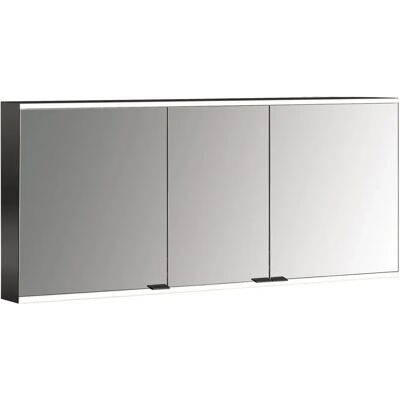 Emco Prime 2 Facelift Badezimmer Spiegelkasten - 3 Türen, 1400mm, Schwarz Emco Prime 2 Facelift Badezimmer Spiegelkasten - 3 Türen, 1400mm, Schwarz