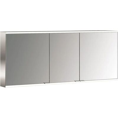 Emco Prime 2 LED Spiegelschrank - 3 Türen, 1600mm, Aluminium/Weiß Emco Prime 2 LED Spiegelschrank - 3 Türen, 1600mm, Aluminium/Weiß