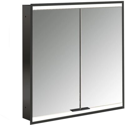 Emco Prime 2 Facelift Spiegelschrank - 600mm, 2 Türen, Schwarz Emco Prime 2 Facelift Spiegelschrank - 600mm, 2 Türen, Schwarz