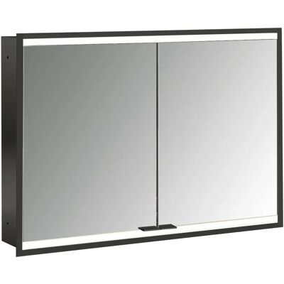 Emco Prime 2 Spiegelschrank - 1000mm, 2 Türen, Schwarz Emco Prime 2 Spiegelschrank - 1000mm, 2 Türen, Schwarz