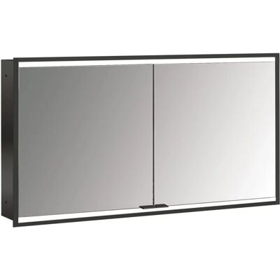 Emco Schwarzes Spiegel- und LED-Schrank - 1300mm, 2 Türen Emco Schwarzes Spiegel- und LED-Schrank - 1300mm, 2 Türen