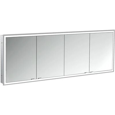 Armoire Miroir Éclairé Emco Prime Facelift - Aluminium/Blanc, 2000mm, 4 Portes - Publicité Armoire Miroir Éclairé Emco Prime Facelift - Aluminium/Blanc, 2000mm, 4 Portes - Publicité