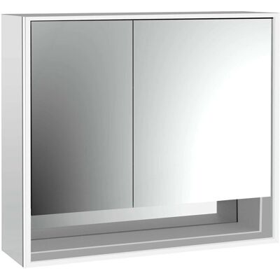 Emco Loft LED-Spiegelschrank - 800mm, 2 Türen, Aluminium Emco Loft LED-Spiegelschrank - 800mm, 2 Türen, Aluminium