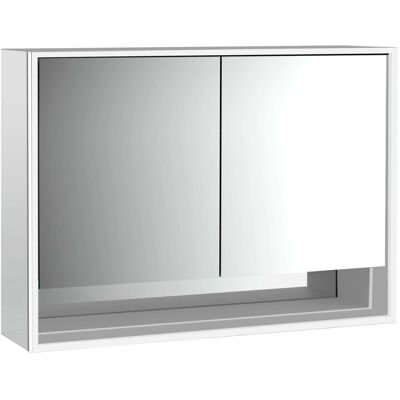 Emco Loft Lichtspiegelschrank mit Unterfach, 1000 mm, 2 Türen, Aufputzmodell Emco Loft Lichtspiegelschrank mit Unterfach, 1000 mm, 2 Türen, Aufputzmodell