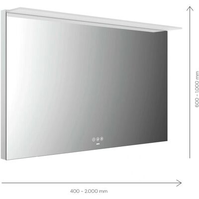 Miroir LED Emco MI 200+ - Panneau tactile - 1900mm de large - Éclairage salle de bain - Publicité Miroir LED Emco MI 200+ - Panneau tactile - 1900mm de large - Éclairage salle de bain - Publicité